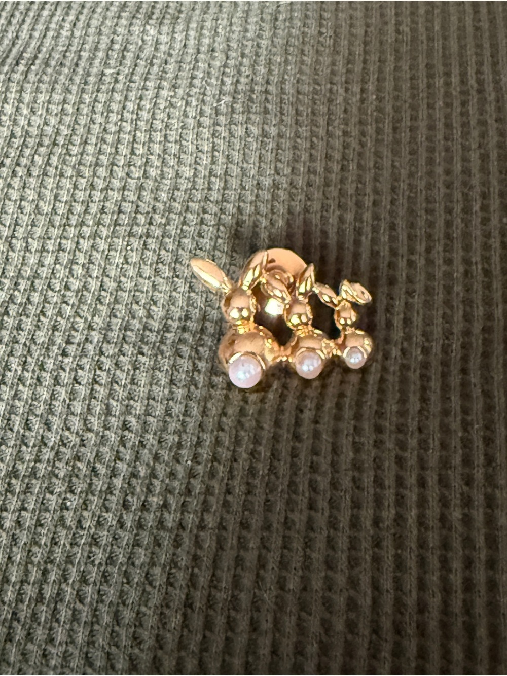 Gold Bunny Trio Pin - Women Accessories